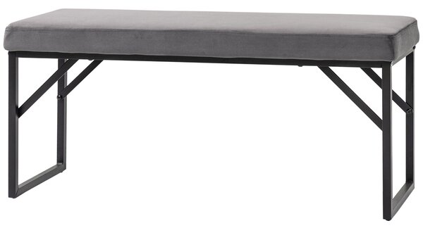 HOMCOM Čalouněná lavice s efektem sametu, lavice na postel se železnými nohami, botníková lavice do ložnice, obývacího pokoje, chodby 100 x 35 x 47 cm