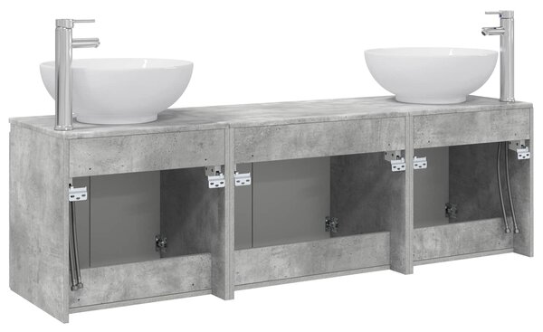 Sada koupelnových skříněk 3 ks Betonově šedá 3405690