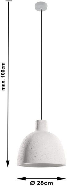 Sollux Lighting Damaso závěsné svítidlo 1x60 W šedá/popelavá SL.0281