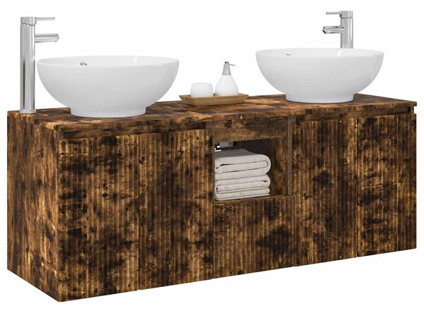 Sada koupelnových skříněk 3 ks Kouřový dub 49,5 x 44,5 x 65 cm 3405702