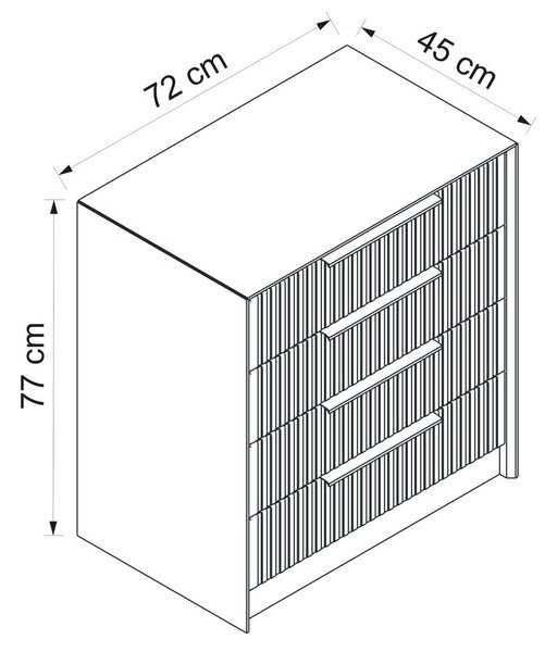 Komoda Katty (Kamenná). Akce -25%