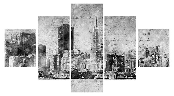 Obraz - Coffee art city (125x70 cm)
