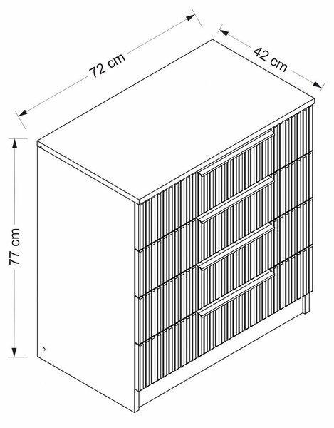 Komoda Katie (Antracit). Akce -24%