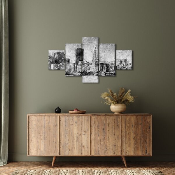 Obraz - Coffee art city (125x70 cm)