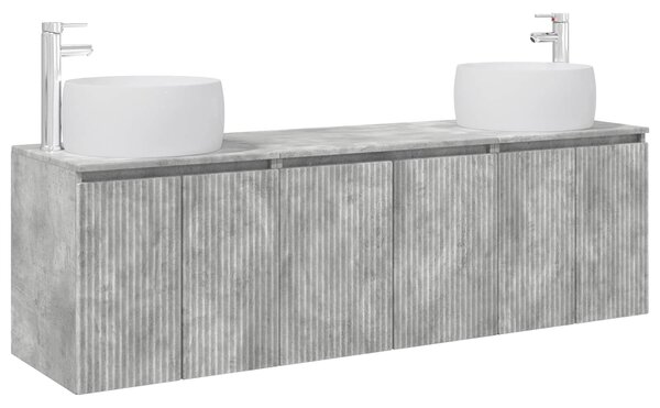 Sada koupelnových skříněk 3 ks Betonově šedá 3405710