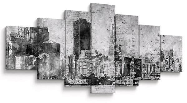 Obraz - Coffee art city (210x100 cm)