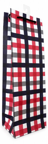Dárková taška kostkovaná 12 × 35 × 9 cm – matná 3ks 1000132