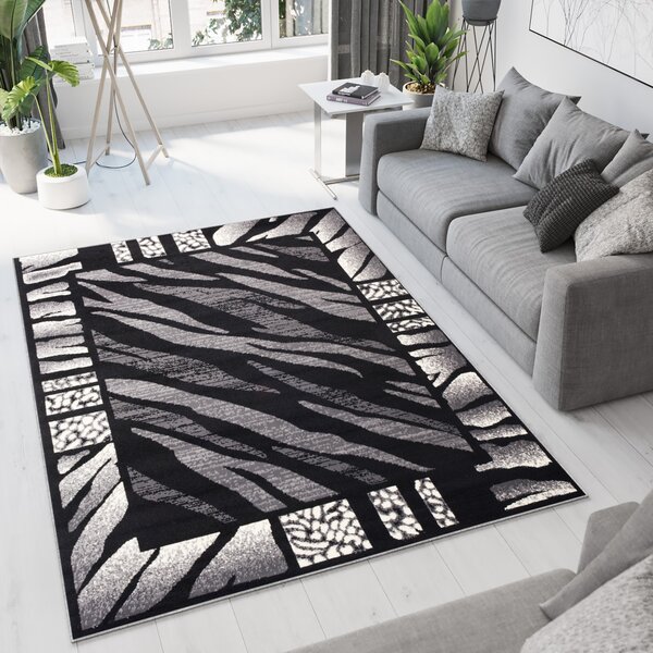 Makro Abra Kusový koberec CHEAP J313B černý Rozměr: 130x190 cm