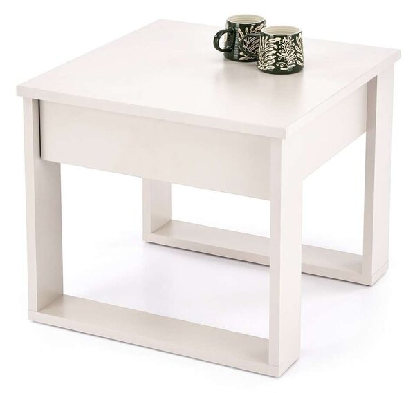 Konferenční stolek Nea - čtvercový, krémová