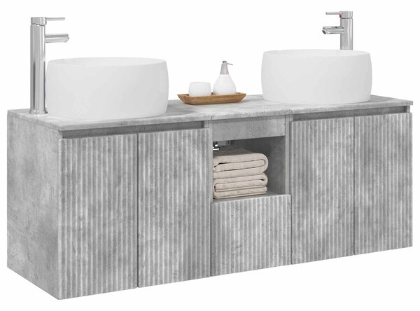 Sada koupelnových skříněk 3 ks Betonově šedá 3405720