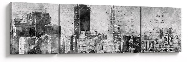Obraz - Coffee art city (170x50 cm)