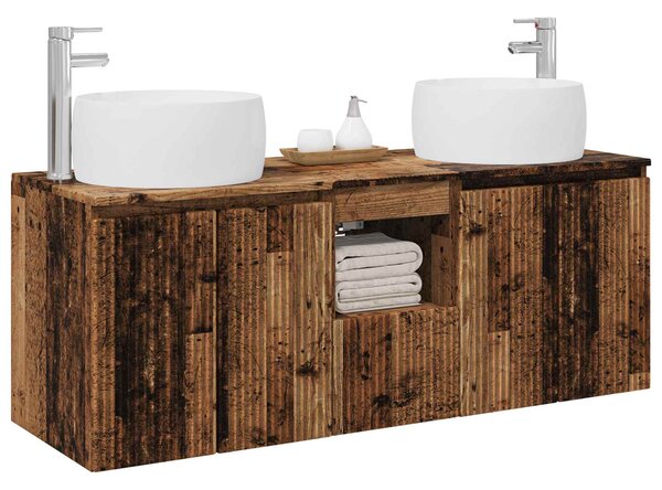 Sada koupelnových skříněk 3 ks Staré dřevo 49,5 x 44,5 x 66 cm 3405725