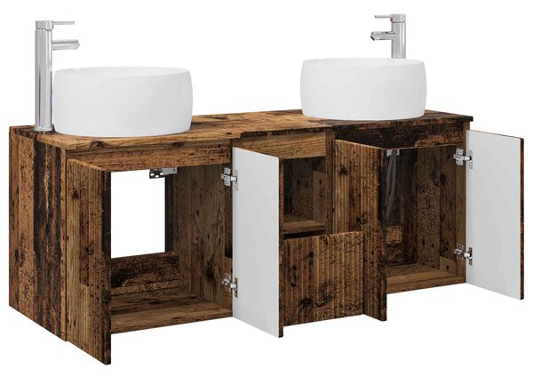 Sada koupelnových skříněk 3 ks Staré dřevo 49,5 x 44,5 x 66 cm 3405725