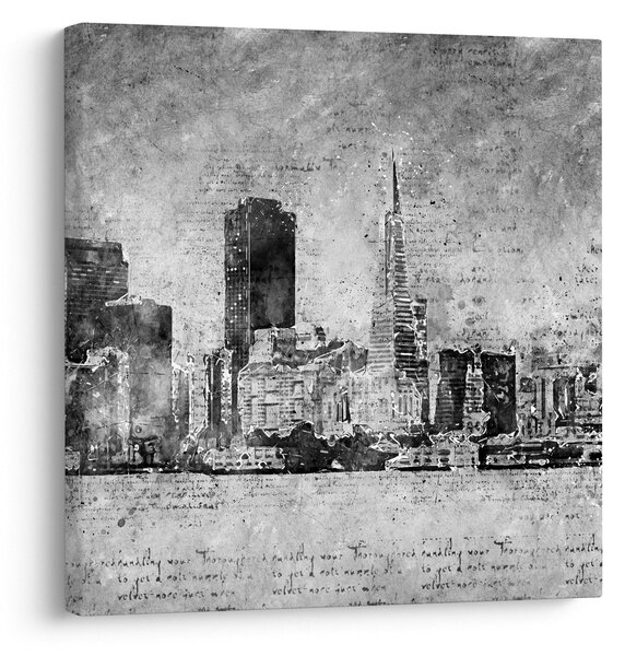 Obraz - Coffee art city (30x30 cm)