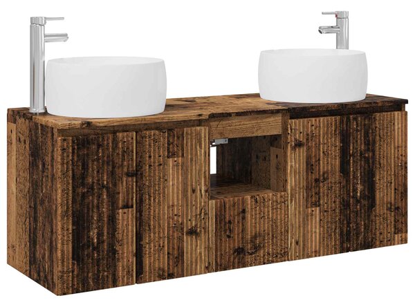 Sada koupelnových skříněk 3 ks Staré dřevo 49,5 x 44,5 x 66 cm 3405725