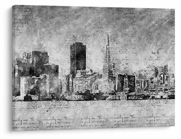Obraz - Coffee art city (70x50 cm)