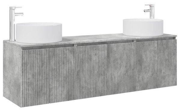 Sada koupelnových skříněk 3 ks Betonově šedá 3405730