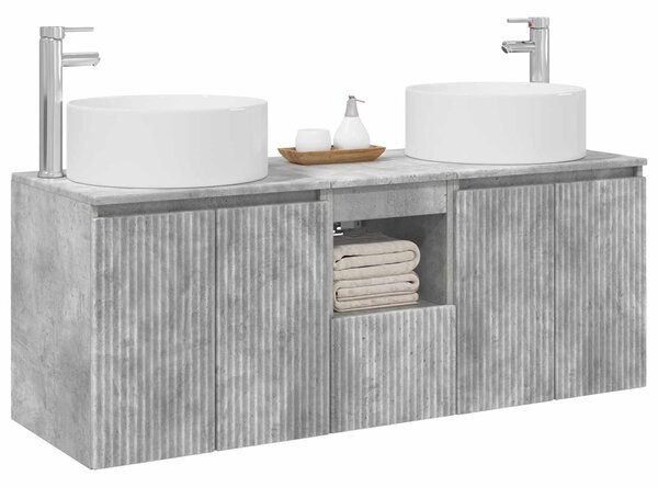 Sada koupelnových skříněk 3 ks Betonově šedá 3405740