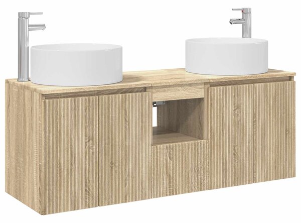 Sada koupelnových skříněk 3 ks Dub sonoma 49,5 x 44,5 x 65,5 cm 3405739