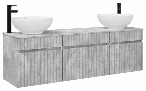 Sada koupelnových skříněk 3 ks Betonově šedá 3405760