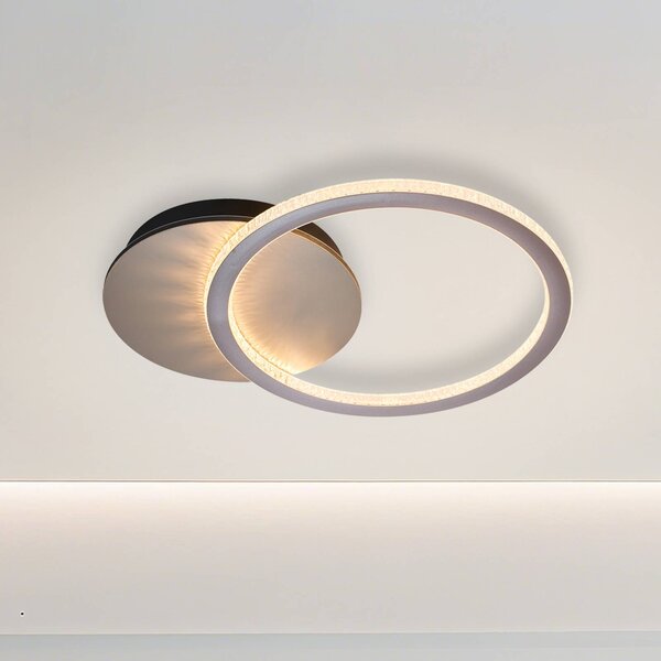 Searchlight LED stropní svítidlo Specs, krémová barva, délka 45 cm, železo/akryl, stmívatelný, Krémová / jantar, Obývací pokoj / jídelna, kov, Moderní