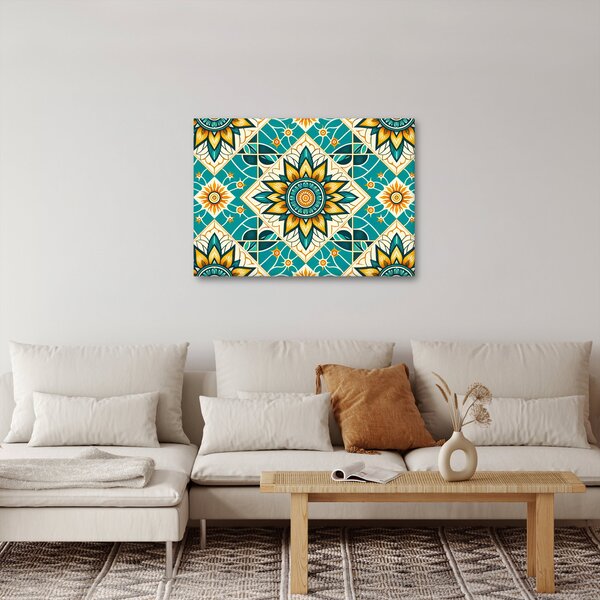 Obraz - Tyrkysový vzor (70x50 cm)