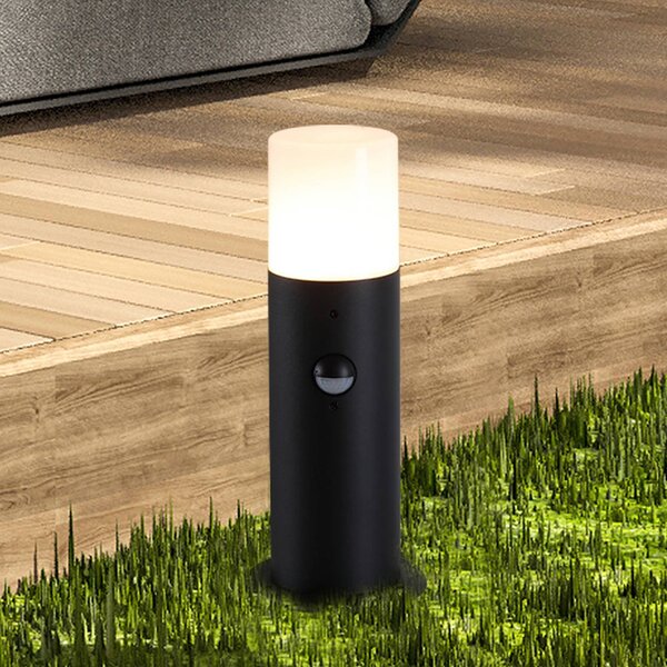 Searchlight Stojací lampa Cannes, výška 30 cm, černá, kov, senzor, Černá, Hliník, Moderní