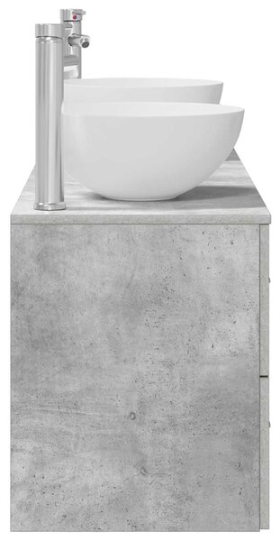 Sada koupelnových skříněk 3 ks Betonově šedá 129 x 35 x 80 cm 3405790
