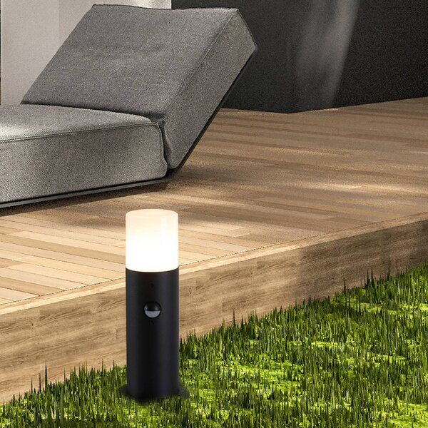 Searchlight Stojací lampa Cannes, výška 30 cm, černá, kov, senzor, Černá, Hliník, Moderní