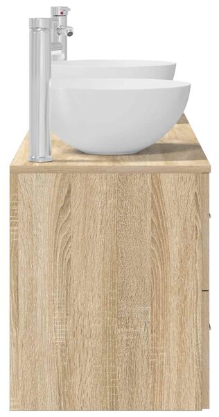 Sada koupelnových skříněk 3 ks Dub sonoma 129 x 35 x 80 cm 3405789