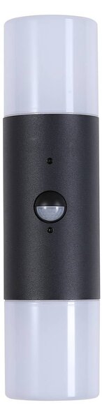 Searchlight Venkovní nástěnné svítidlo Cannes, výška 30 cm, černá/bílá, 2 žárovky, senzor, Černá, Hliník, Moderní