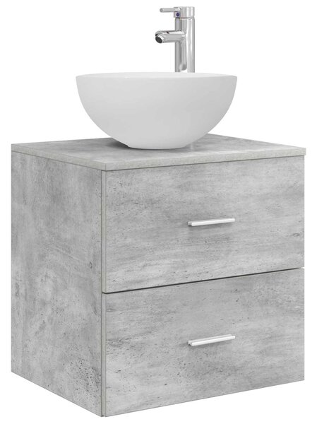 Sada koupelnových skříněk 3 ks Betonově šedá 129 x 35 x 80 cm 3405790