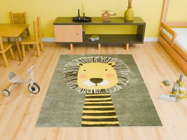 Makro Abra Dětský kusový koberec Lima E181A Lvíček šedý Rozměr: 120x170 cm
