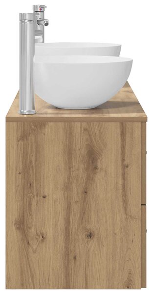 Sada koupelnových skříněk 3 ks Dub artisan 129 x 35 x 80 cm 3405794