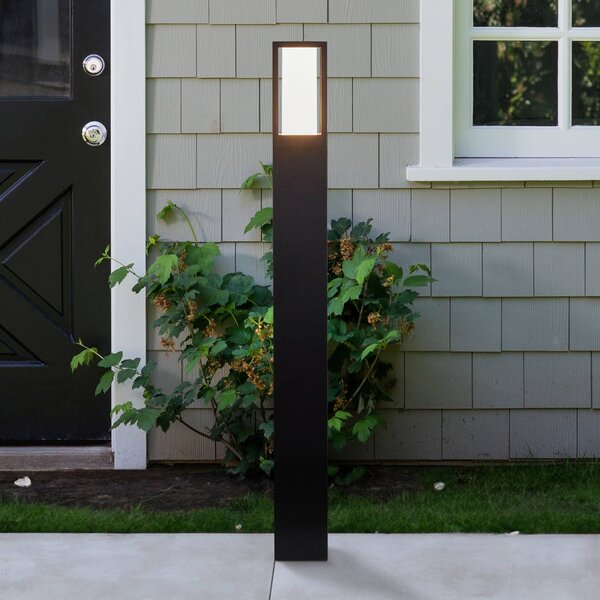 Searchlight Osvětlení cesty Avenue, černá, výška 73 cm, kov, Černá, Hliník, Moderní