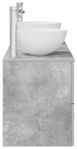 Sada koupelnových skříněk 3 ks Betonově šedá 129 x 35 x 80 cm 3405798