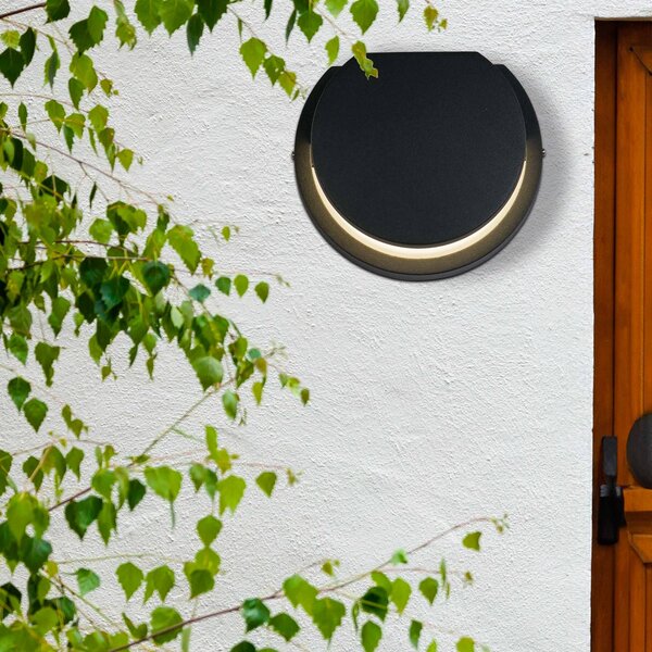 Searchlight Venkovní nástěnné svítidlo Chiswick, černá, šířka 14 cm, kov, Černá, Hliník, Moderní