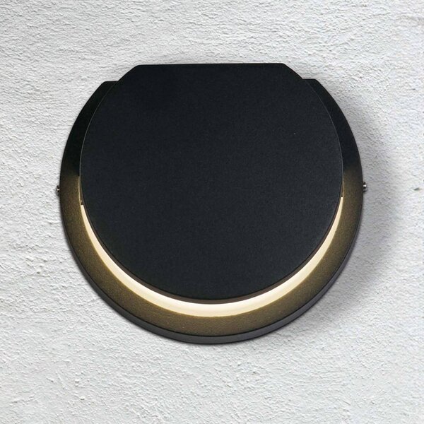 Searchlight Venkovní nástěnné svítidlo Chiswick, černá, šířka 14 cm, kov, Černá, Hliník, Moderní