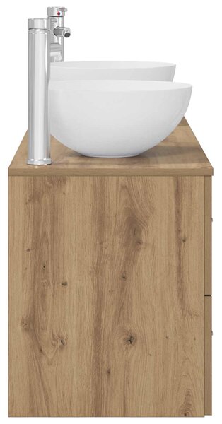 Sada koupelnových skříněk 3 ks Dub artisan 129 x 35 x 80 cm 3405802
