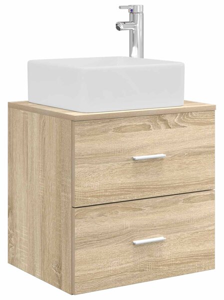 Sada koupelnových skříněk 3 ks Dub sonoma 136 x 35 x 80 cm 3405853