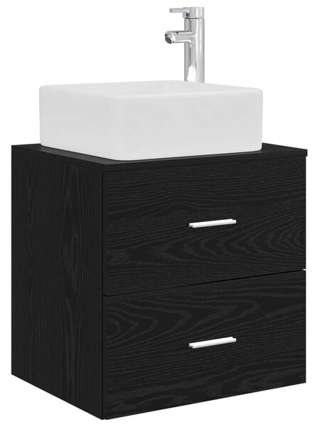 Sada koupelnových skříněk 3 ks Černý dub 129 x 41 x 80 cm 3405820
