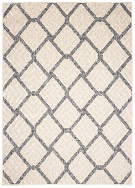 Makro Abra Kusový koberec Sisalový CANSAS T932C Geometrický krémový Rozměr: 60x100 cm