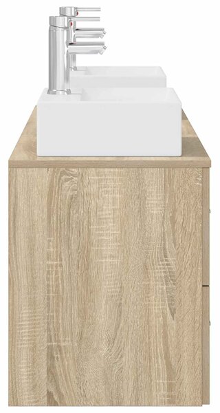 Sada koupelnových skříněk 3 ks Dub sonoma 129 x 41 x 79,5 cm 3405837