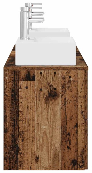 Sada koupelnových skříněk 3 ks Staré dřevo 129 x 41 x 79,5 cm 3405841