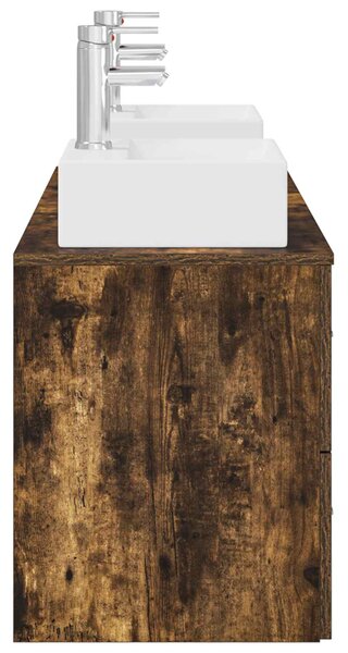 Sada koupelnových skříněk 3 ks Kouřový dub 129 x 41 x 79,5 cm 3405839