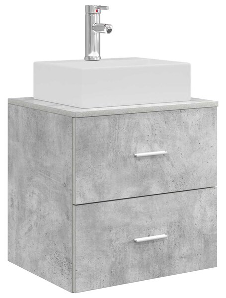 Sada koupelnových skříněk 3 ks Betonově šedá 129 x 41 x 79,5 cm 3405838