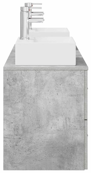 Sada koupelnových skříněk 3 ks Betonově šedá 129 x 41 x 79,5 cm 3405838
