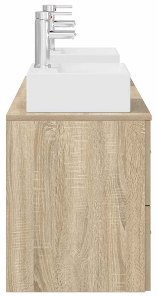 Sada koupelnových skříněk 3 ks Dub sonoma 129 x 41 x 79,5 cm 3405845