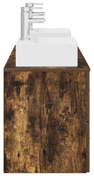 Sada koupelnových skříněk 3 ks Kouřový dub 129 x 41 x 79,5 cm 3405847