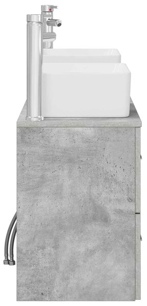Sada koupelnových skříněk 3 ks Betonově šedá 136 x 35 x 80 cm 3405854
